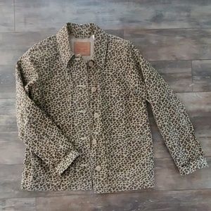 Levi's cheetah print jacket sz M